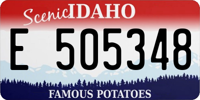 ID license plate E505348