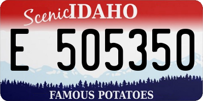 ID license plate E505350