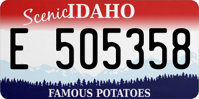 ID license plate E505358