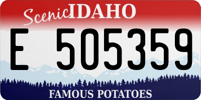 ID license plate E505359