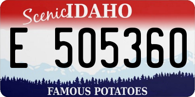 ID license plate E505360