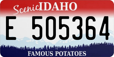 ID license plate E505364
