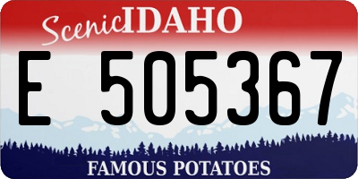 ID license plate E505367