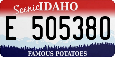 ID license plate E505380