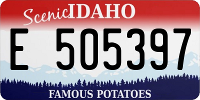 ID license plate E505397