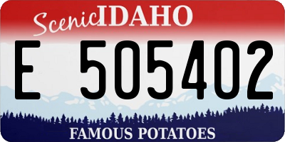 ID license plate E505402