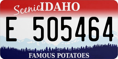 ID license plate E505464