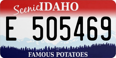 ID license plate E505469