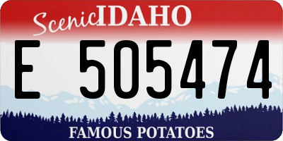 ID license plate E505474