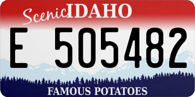 ID license plate E505482