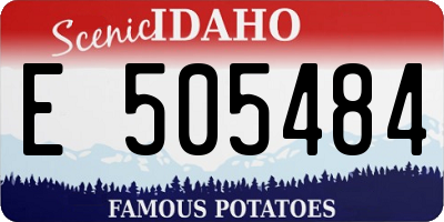 ID license plate E505484