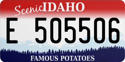 ID license plate E505506
