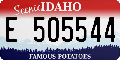 ID license plate E505544
