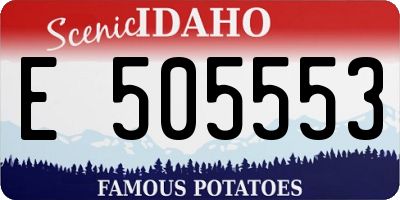ID license plate E505553