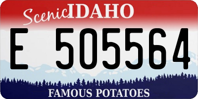 ID license plate E505564