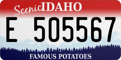 ID license plate E505567