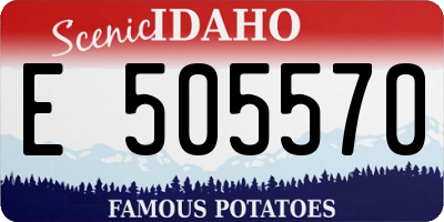 ID license plate E505570