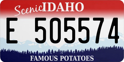 ID license plate E505574