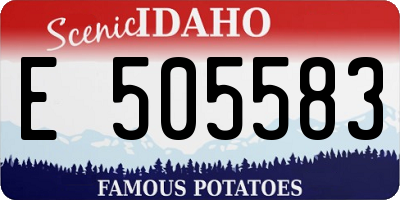 ID license plate E505583