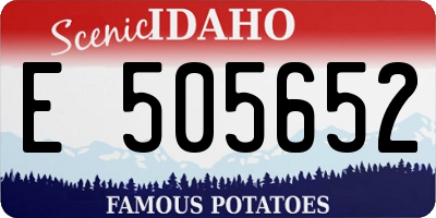 ID license plate E505652