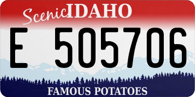 ID license plate E505706