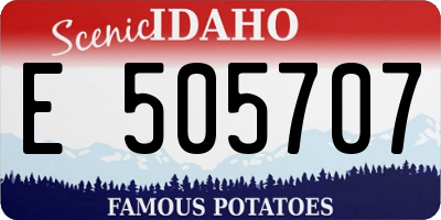 ID license plate E505707