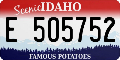 ID license plate E505752