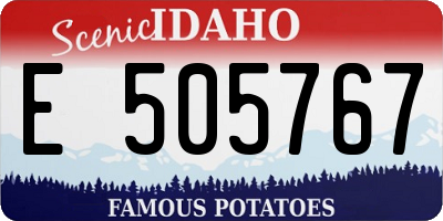 ID license plate E505767
