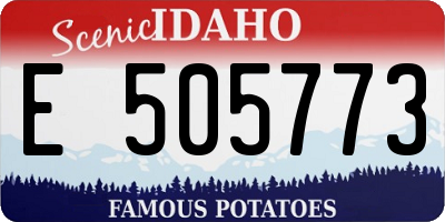 ID license plate E505773