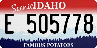 ID license plate E505778