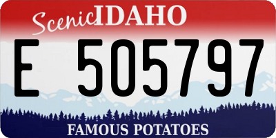 ID license plate E505797