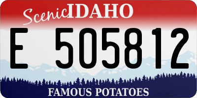 ID license plate E505812