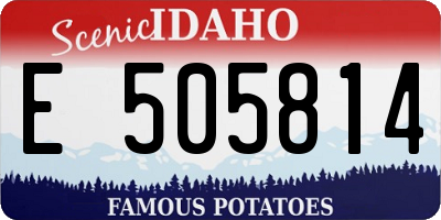 ID license plate E505814