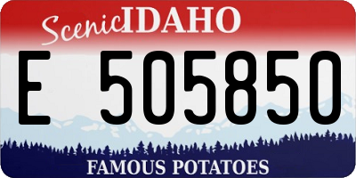 ID license plate E505850
