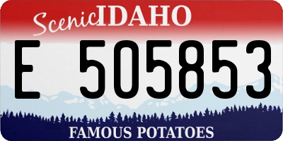 ID license plate E505853