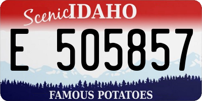 ID license plate E505857