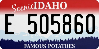 ID license plate E505860