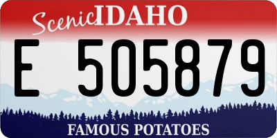 ID license plate E505879