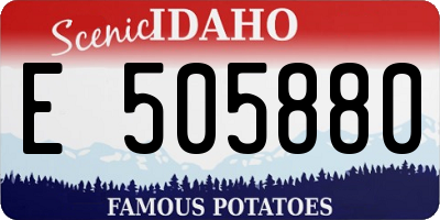 ID license plate E505880