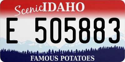 ID license plate E505883