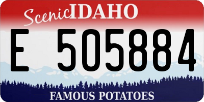 ID license plate E505884