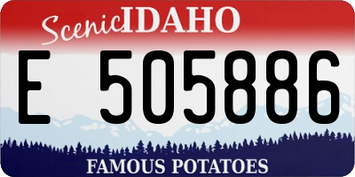 ID license plate E505886