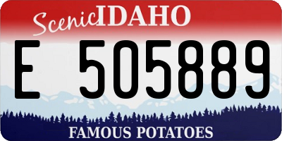 ID license plate E505889