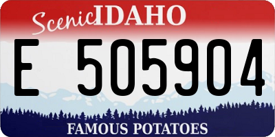 ID license plate E505904