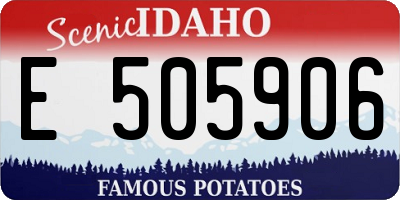 ID license plate E505906