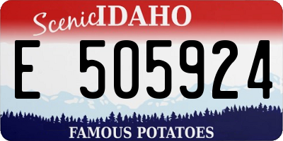 ID license plate E505924