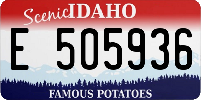 ID license plate E505936