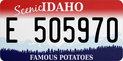 ID license plate E505970