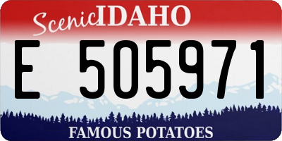 ID license plate E505971