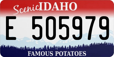 ID license plate E505979